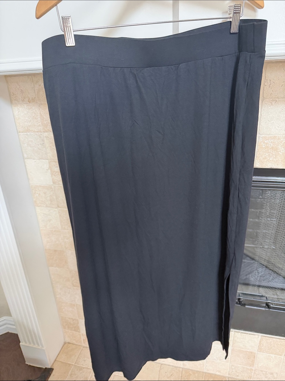 Liz Claiborne Rayon Black Maxi Skirt SZ XXL